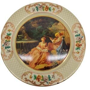 Decorative Plate - Tin Plate Daher Decorated Wear - Belgium